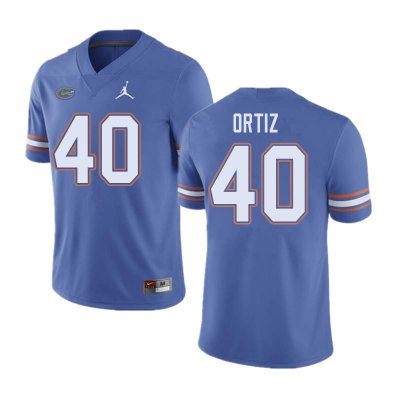 Men's Florida Gators #40 Marco Ortiz NCAA Jordan Brand Blue Authentic Stitched College Football Jersey FPW6862QD